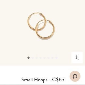 Mejuri Small Hoops 14k Yellow Gold